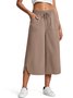 Women's  H-Line Wide Leg Pants Daily Going Out Pants Purplish blue Casual Pocket Stitching Plain Summer Pants