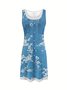 Spring And Summer Casual Women's Round Neck Vest Dress