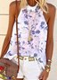 Regular Fit Floral Halter Casual T-Shirt