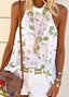 Regular Fit Floral Halter Casual T-Shirt