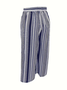 Loose Striped Simple Pants