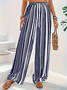 Loose Striped Simple Pants