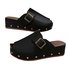 Thick-soled Buckled Rivet Fish-mouthed Closed-toe Slippers For Women To Wear As Outerwear With Belt Buckle British-style Beach Thick-soled Roman Sandals