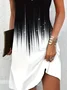 Women's Abstract Print Casual Tank Dress