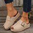 Thick-soled Buckled Rivet Fish-mouthed Closed-toe Slippers For Women To Wear As Outerwear With Belt Buckle British-style Beach Thick-soled Roman Sandals