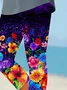 Women's Floral Print Casual Leggings