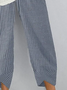 Women's Stripe Print Casual Pants