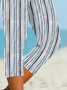 Women's Striped Print Casual Leggings
