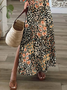 Women's Floral Print Casual V-Neck Short Sleeve Dress