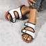 Summer Casual Fabric Plain Slide Sandals