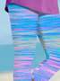 Women's Striped Print Casual Leggings