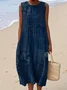 Crew Neck Casual Regular Fit Dress With No