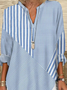 Loose Shawl Collar Simple Blouse