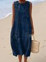 Crew Neck Casual Regular Fit Dress With No