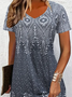Women's Floral Print Casual Round Neck Short Sleeve Dress