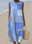 Casual Regular Fit Geometric Dress With No