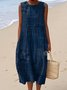 Crew Neck Casual Regular Fit Dress With No