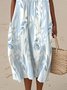 Vacation Crew Neck Dress With No