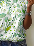 Women's Floral Print Casual Crew Neck Short Sleeve T-Shirt