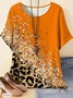 Dolman Sleeve Vintage Linen Loose Crew Neck T-Shirt
