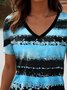 Color Block Casual Regular Fit Cotton T-Shirt