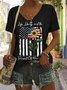 V Neck Casual Regular Fit T-Shirt
