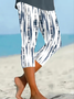 Women's Abstract Stripe Print Casual Leggings