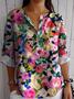 Elegant Cotton Shawl Collar Blouse
