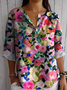 Elegant Cotton Shawl Collar Blouse