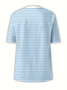 Women's Striped Printed Casual Round Neck Short Sleeve T-Shirt
