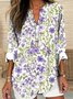 V Neck Regular Fit Casual Cotton Shirt