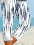 Women's Abstract Stripe Print Casual Leggings
