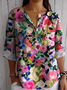 Elegant Cotton Shawl Collar Blouse