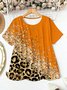 Dolman Sleeve Vintage Linen Loose Crew Neck T-Shirt