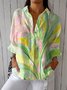 Casual Loose Floral Shirt Collar Shirt