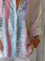 Women's Striped Printed Casual Shirt