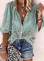 Vintage Linen Blend Loose Butterfly Shirt