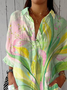 Casual Loose Floral Shirt Collar Shirt