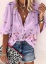 Vintage Linen Blend Loose Butterfly Shirt