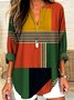 V Neck Cotton Casual Shirt
