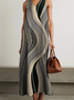 Striped Casual Dress With No Belt