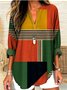 V Neck Cotton Casual Shirt