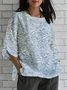 Crew Neck 3D Printing Vintage T-Shirt