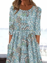 Women's H-Line Crew Neck Daily Going Out Casual Printing Floral Summer Ankle Pants Jumpsuit Romper