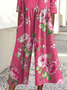 Women's H-Line Crew Neck Daily Going Out Casual Printing Floral Summer Ankle Pants Jumpsuit Romper