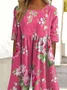 Women's H-Line Crew Neck Daily Going Out Casual Printing Floral Summer Ankle Pants Jumpsuit Romper