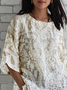 Floral Casual Loose Crew Neck T-Shirt