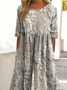 Women's H-Line Crew Neck Daily Going Out Casual Printing Floral Summer Ankle Pants Jumpsuit Romper