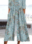 Women's H-Line Crew Neck Daily Going Out Casual Printing Floral Summer Ankle Pants Jumpsuit Romper