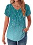 Casual V Neck Cotton T-Shirt